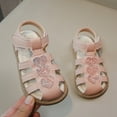 thumbnail image 5 of YHAJDS Baby Girls Bow Sequin Sandals Closed Toe Soft Sole Princess Summer Shoes, 5 of 5