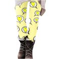 thumbnail image 5 of QQAMB Womens Leggings Valentine's Day Heart Printed Sport Fitness High Waisted Elastic Waisted Yoga Pants Yellow 2XL, 5 of 7