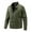 Green, variant on IROINNID Men's Long Sleeve V-Neck Anorak Jacket Short Jacket Solid Color Loose Autumn And Winter Plus Velvet Stand Collar Cotton Jacket Tooling Coat Cotton Jacket