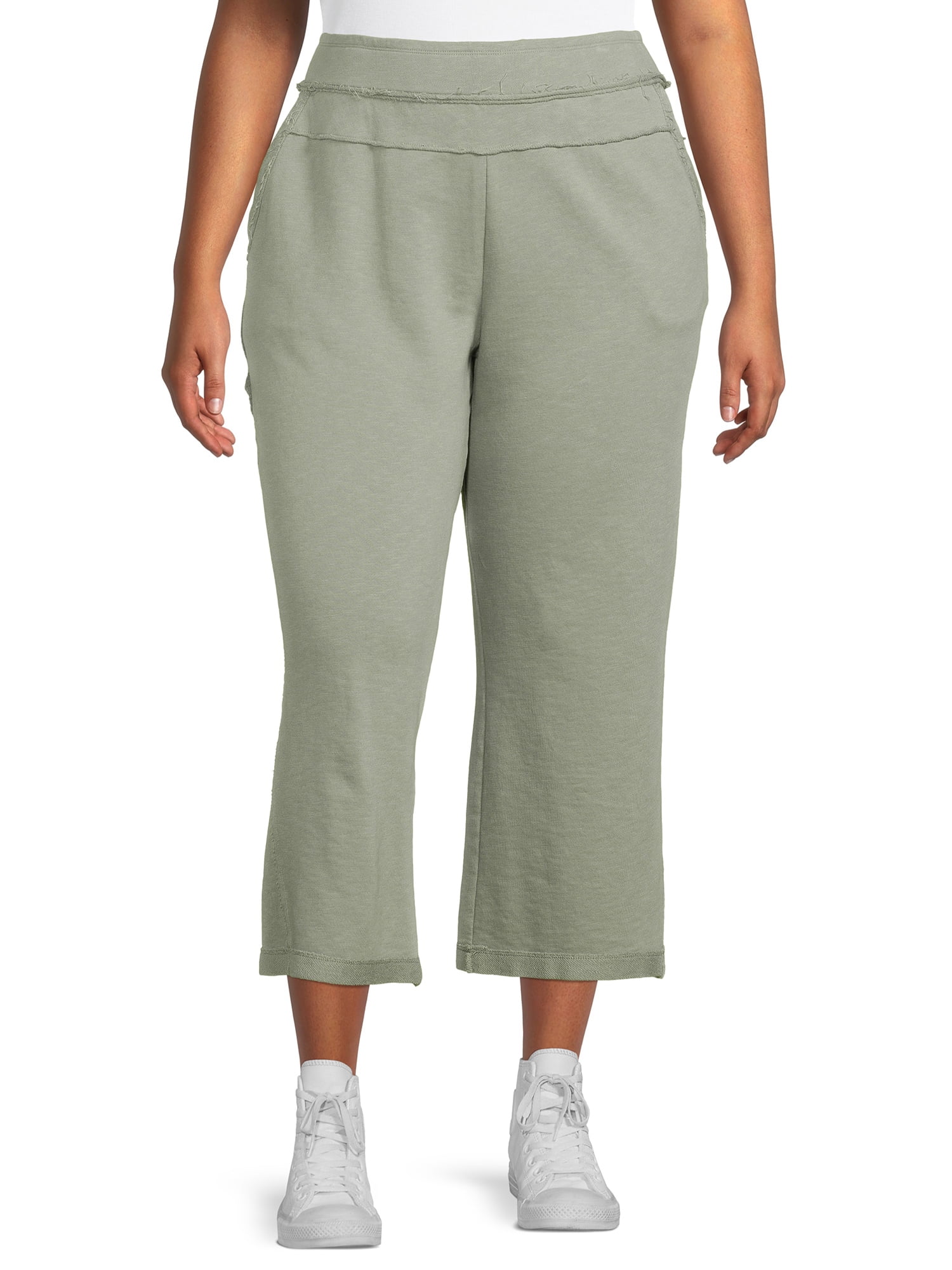 Terra & Sky Women's Plus Size Wide Leg Lounge Pants