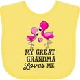 thumbnail image 3 of Inktastic My Great Grandma Loves Me with Two Flamingos Boys or Girls Baby Bib, 3 of 4