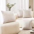 thumbnail image 5 of Fundas de almohada en blanco, funda de cojín con aspecto de lino sintético, fundas de almohada decorativas para sofá, 18.0 x 18.0 in, color crema, juego de 4, sin relleno de almohada, 5 of 5