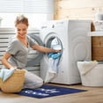 thumbnail image 4 of Ottomanson Non-Slip Rubberback Text 2x3 Laundry Room Rug, 26" x 35", Black/Blue, 4 of 8
