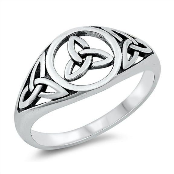 Sterling Silver Triquetra Celtic Ring Size 5