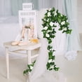 thumbnail image 4 of 2 piezas de 7,87 pies/pieza de enredadera de rosas artificiales, planta colgante de enredaderas de rosas artificiales para decoración de arreglo de mesa de arco de fiesta de boda, 4 of 5