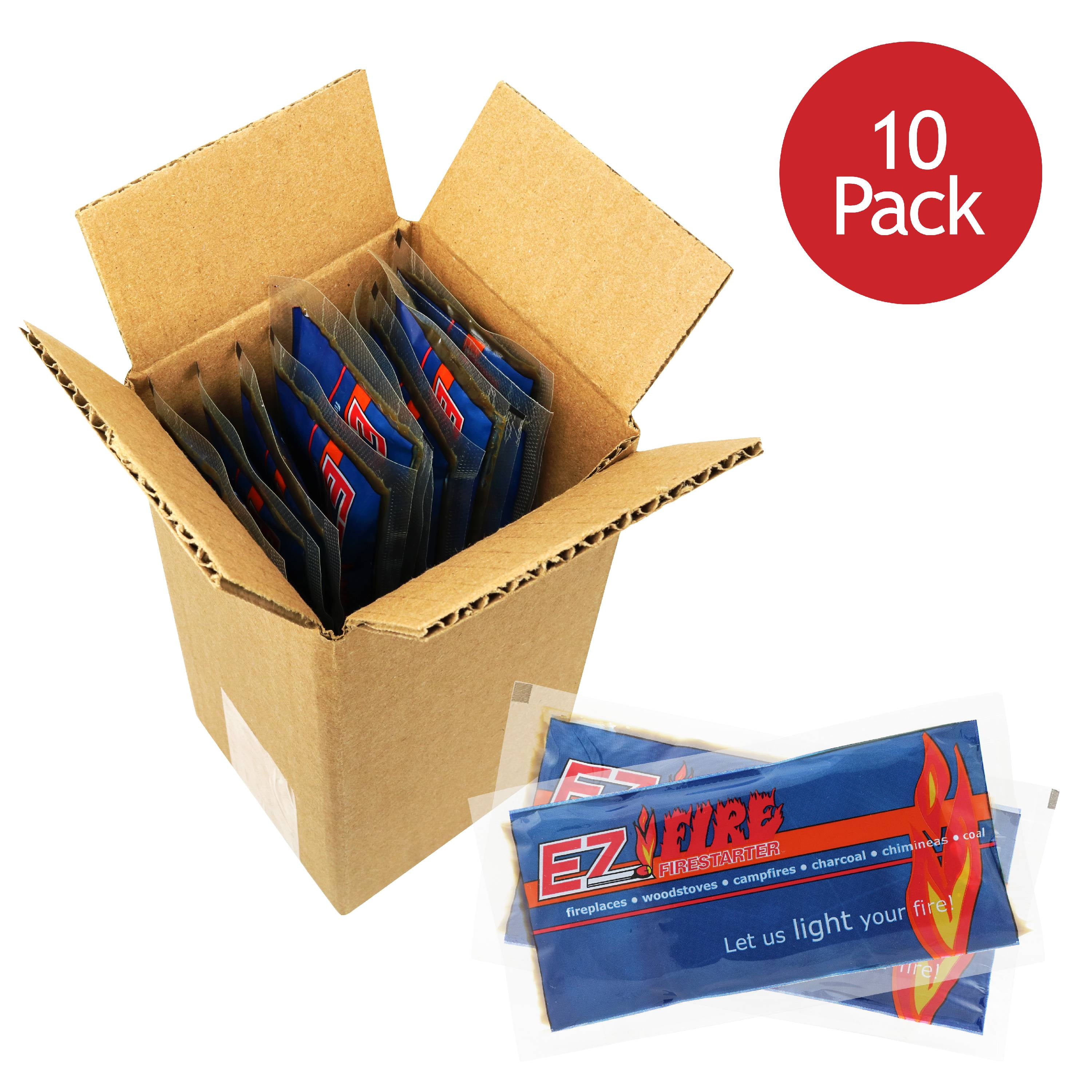 EZ Fire Firestarter Gel Packets (10 Pack) Great for Camp Fires