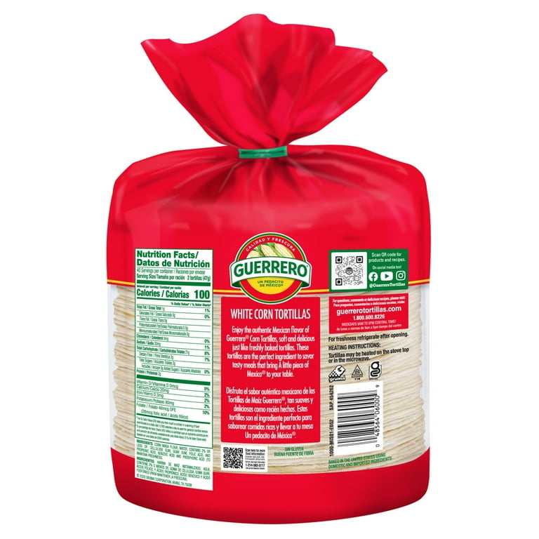Guerrero Gluten-Free White Corn Tortillas, 80 Count