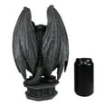 thumbnail image 5 of Ebros 12"H Gothic Horned Bulldog Gargoyle W/ Large Wings Crouching On Pedestal, 5 of 8