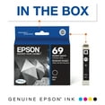 thumbnail image 2 of EPSON 69 DURABrite Ultra Ink Black  For CX-6000, CX-7000F, CX-7400, CX-8400, CX-9400, CX-9475, NX-400, NX-415, NX-510, NX-515,  WF-1100, WF-500, WF-600, WF-610, WF-615 and other select models, 2 of 5
