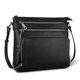 thumbnail image 1 of Bolso bandolera con cuero genuino negro para mujer RFID, 1 of 7