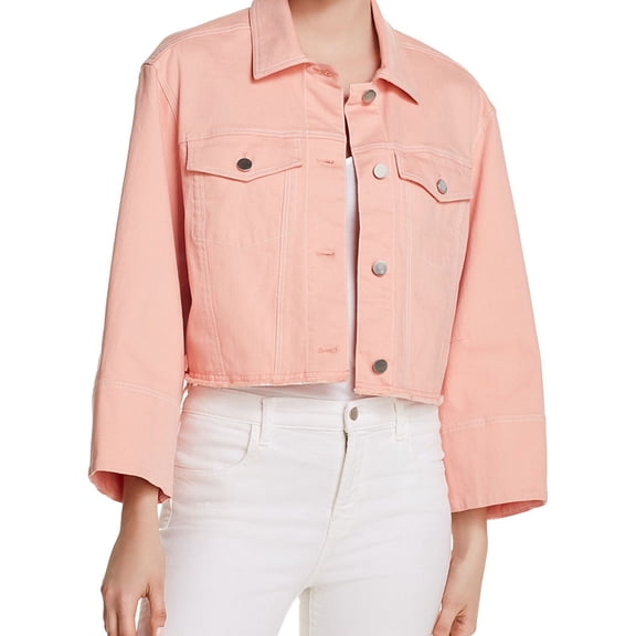 Elizabeth and James Womens Branson Cropped Jacket, Pink, Large