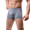 thumbnail image 4 of Aayomet Men Boxers Men's Cheeky Bikini Tanga Low Rise Half Back Coverage Brazilian Underwear,Gray XL, 4 of 5