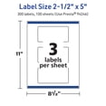 thumbnail image 6 of Avery TrueBlock Rectangle Labels, 2.5" x 5", 300ct, 6 of 8