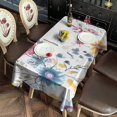 thumbnail image 3 of Pioneer Flower Floral Print Pattern Rectangle Tablecloth 60"x120",Waterproof Polyester Rectangle Table Cloth, Wipeable Spillproof Polyester Tablecloth for Dining, Camping, Indoor and Outdoor, 3 of 6
