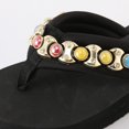 thumbnail image 6 of CPNG Women's Wedge Flip Flops Rhinestone Sandals with Comfortable Arch Support Lightweight Walking Thong Sandals Casual Summer Indoor Outdoor Beach Slides Cute Slippers, 6 of 9