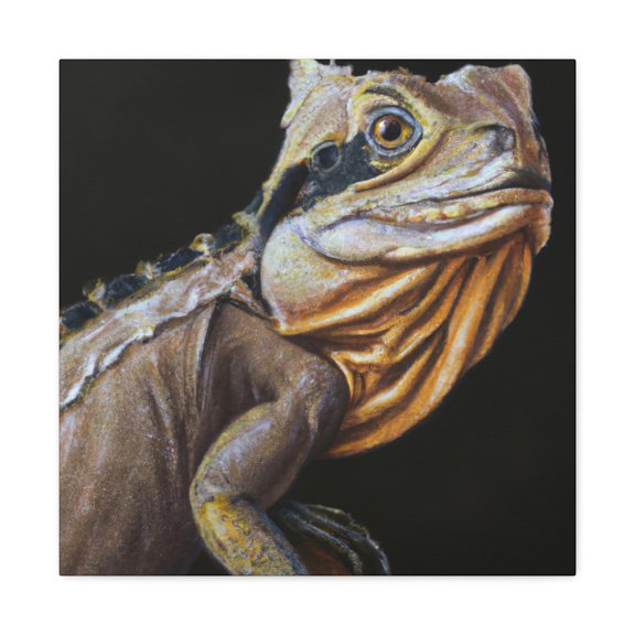 Frilled Lizard Triumphant - Canvas
