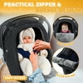 thumbnail image 4 of Orzbow Winter Baby Car Seat Cover with Front Zipper Door, Cold Weather Carseat Cover Canopy, Side Breathable, Rain, Snow and Wind Proof Car Seat Carrier Canopy Cover, Machine Washable, Black, 4 of 6