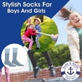 thumbnail image 4 of 6 Pairs of Yacht & Smith Kids & Children's Cotton Tube Socks, Wholesale Bulk Pack Referee Style, Boys Girls, 4 of 7