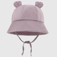 thumbnail image 4 of hengsof Baby Bucket hat Cute Infant Fashion Solid Color Sun Hat UPF 50+ Sun Protection Summer Girls Boys Hats, 4 of 4