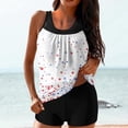 thumbnail image 2 of Levmjia Women's High Waisted Tankini Swimwear Set with Underwire, Independent Day Star Print Ruffled Bikini Swimsuit Set for Women Plus Size S-2XL, 2 of 5