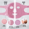 thumbnail image 5 of Perfect Remedy Face Ice Pack, Reusable Hot & Cold Ice Face Mask, Gel Compress for Helping with Puffy Eyes and aiding in Conditions of Swelling, Facial Spa Cooling Mask for Women and Men (Pink), 5 of 6