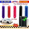 thumbnail image 5 of Silicone Cover Protector Entry Fob Case Holder for Mazda 3 2019 2020 Smart Key (purple and blue), 5 of 5