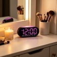 thumbnail image 4 of EGNMCR Home Office Furniture Electronic Clock Multi Functional Digital Alarm Clock Date Temperature Display LED Clock Plastics Digital Clock, 4 of 6