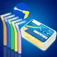 thumbnail image 2 of 20Pcs Interdental Brushes L-Shape Orthodontic Dental Teeth Brush Tooth Gap Cleaners Teeth Whitening Toothpick Oral Hygiene Care (0.7mm   Yellow), 2 of 7