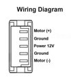 thumbnail image 2 of JR Multi Purpose Switch 13955 12 Volt; Use in recliners/beds And Various Furniture Applications; 120 Amp; Momentary-On/Off/Momentary-On Furniture Switch; Rocker; 1.520 Inch x 0.730 Inch Cutout, 2 of 2