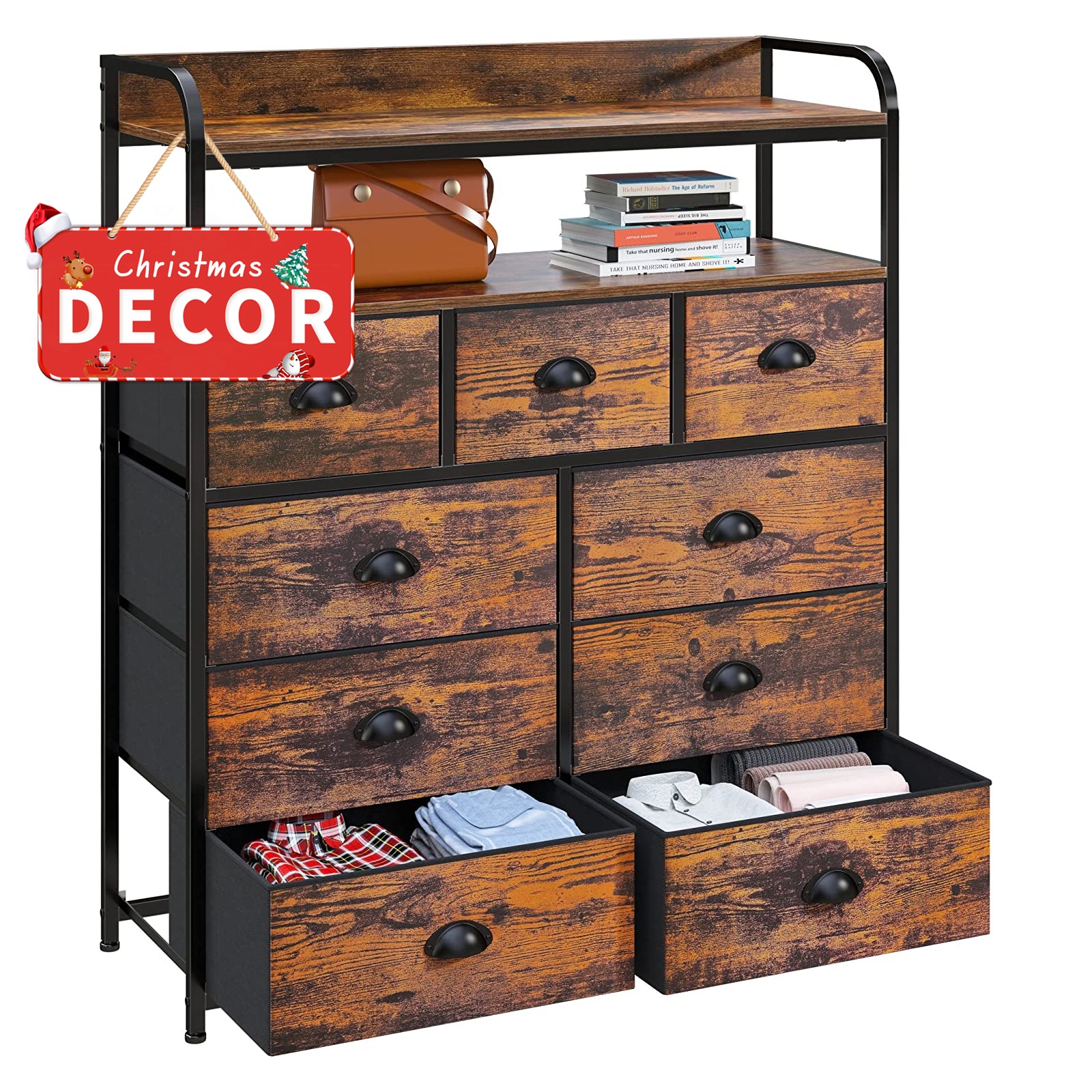 EnHomee Dresser for Bedroom Chest of Drawers Fabric Dresser Storage