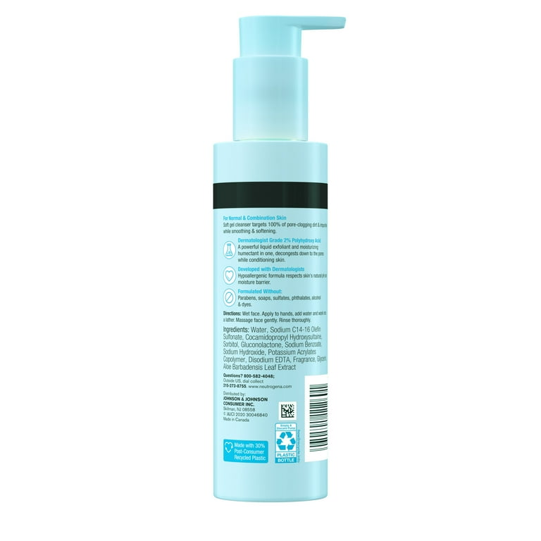 Neutrogena Skin Balancing Face Wash Gel Cleanser with 2