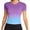 gradient purple, variant on Alove Women Yoga Shirts Sports Quick Drying Running Jogging Slim Fitness Short Sleeves Gradient T-shirt