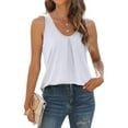thumbnail image 4 of Women's Tank Tops, Loose Fit Summer Tops V Neck Sleeveless Tanks Trendy Tops for Women, S-2XL, 4 of 7