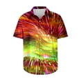 thumbnail image 4 of Chemise Blouse pour Hommes Confortable à Imprimé à Manches Courtes avec Col Rabattu, 4 of 5