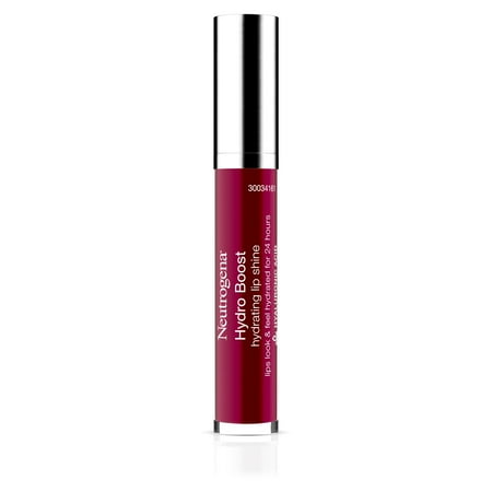 Neutrogena Hydro Boost Hydrating Lip Shine, 80 Deep Cherry Color 0.10 Oz