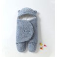 thumbnail image 4 of Manta para bebé unisex, bolsa de lona para cuidado del bebé, saco de dormir con capucha para bebé, recién nacido azul - s (0-3 meses), 4 of 5