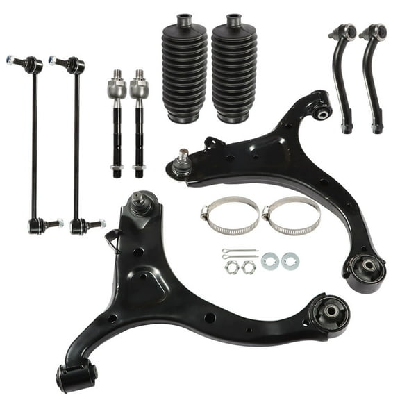 labwork 10Pc Kit Front Lower Control Arm Sway Bar link Boots for 2007-2012 Hyundai Santa Fe for KIA Sorento 2011-2013