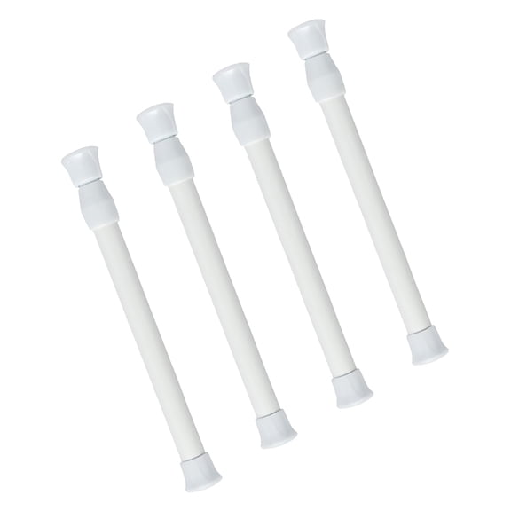 Sinyiin 4PCS Extendable Shower Curtain Rods Counter Slip Grip Easy Installation Bathroom Tension Posts
