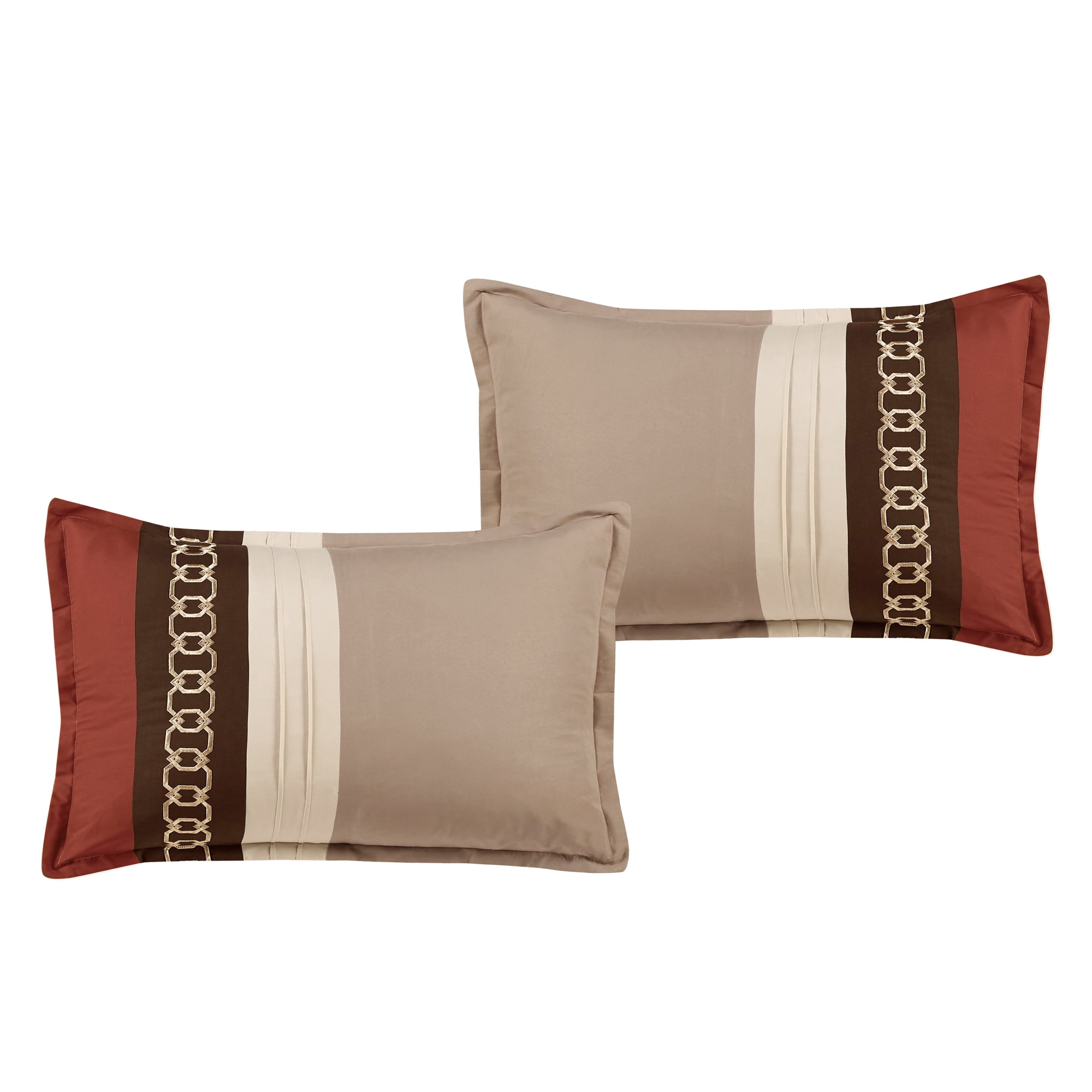 EvJk 7-Piece Luxury Comforter Set, Multi-Dimensional Embroidery, King