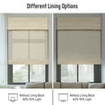 thumbnail image 6 of Keego Motorized Roman Shades Blackout Natural Fabric Rechargeable Electric Window Blinds Remote Control Room Darkening Window Treatment - Beige (with Linen, Block 60%-90% Light) - 34"W x 48"H, 6 of 8