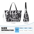 thumbnail image 4 of Honeii In Pizza We Crust Art for Tote Bag with Adjustable Strap,Beach Bag, Waterproof Sandproof Beach Tote Bag, Large Capacity Foldable Beach Bags, 4 of 7
