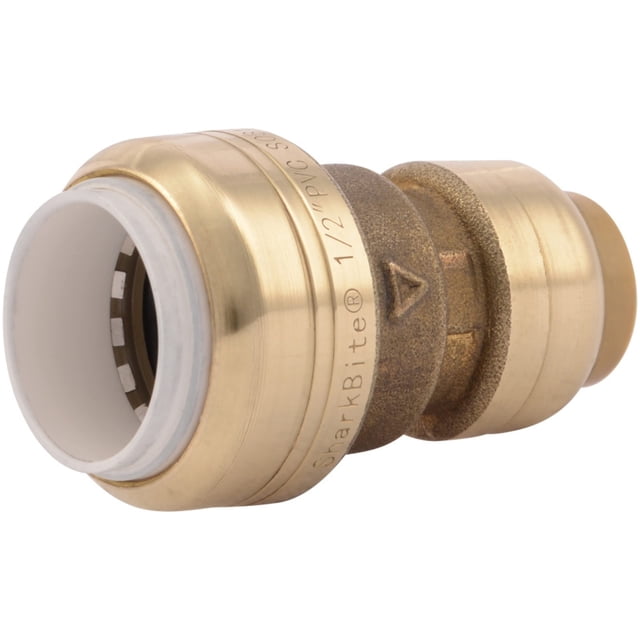 Acoplamiento de transición SharkBite 1/2 CTS x 1/2, conector de PVC