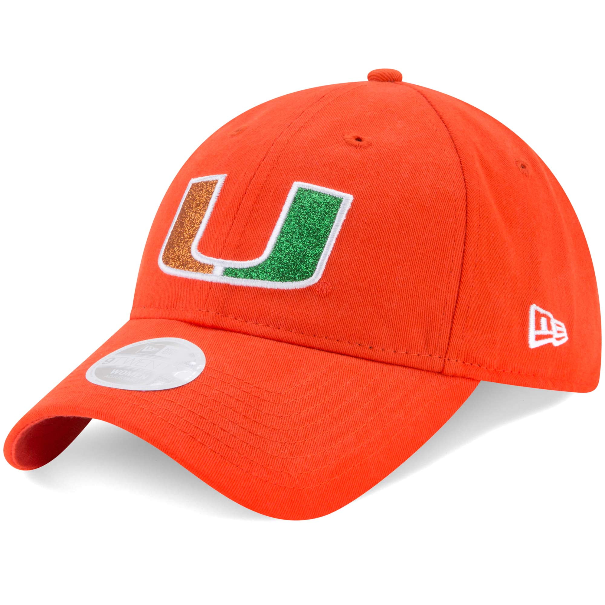 NEW FOOTBALL HAT MIAMI HURRICANES GREEN FLAT BRIM WOOL BLEND