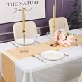 thumbnail image 5 of Pesonlook Tablecloth Table Runner Set Disposable White Tablecloths Waterproof Table Cover 54 x 108 Inch Champagne Gold Satin Table Runner 12 x 108 Inch for Wedding Birthday Table Decorations, 5 of 6