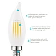 thumbnail image 3 of Luxrite E12 LED Chandelier Frosted Light Bulbs, Dimmable, 60 Watt Equivalent, 2700K Warm White, 450 Lumens, Flame Tip, 24-Pack, 3 of 8