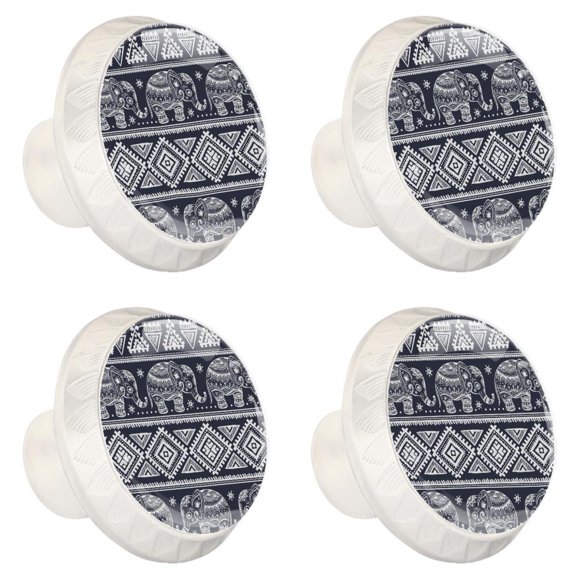 4 Pcs Elephant Knobs for Kitchen Cabinet Cupboard Dresser Bookcase Drawer Pulls Handles Round Home Decor
