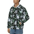 thumbnail image 3 of Wukai Cartoon Koala Bear Print Men's Zip-Up Hoodie,Fleece Full-Zip Hoodie for Men, Hooded Sweatshirt-Large, 3 of 5