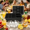 thumbnail image 4 of EGNMCR 13 Compartment Silicone Ice Multi Size Flexible Ice Tray With Demoulding Food Safe Ice Maker For Home Office Bar Cocktails ice tray, 4 of 9