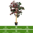 thumbnail image 5 of Costway 4' Artificial Capensia Bush Red/Green Leaves Indoor Outdoor for Home Decor, 5 of 10