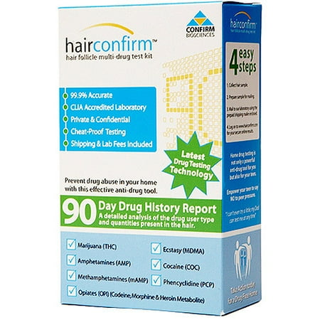 HairConfirm Regular Hair Follicle 90-Day Drug History Test Kit